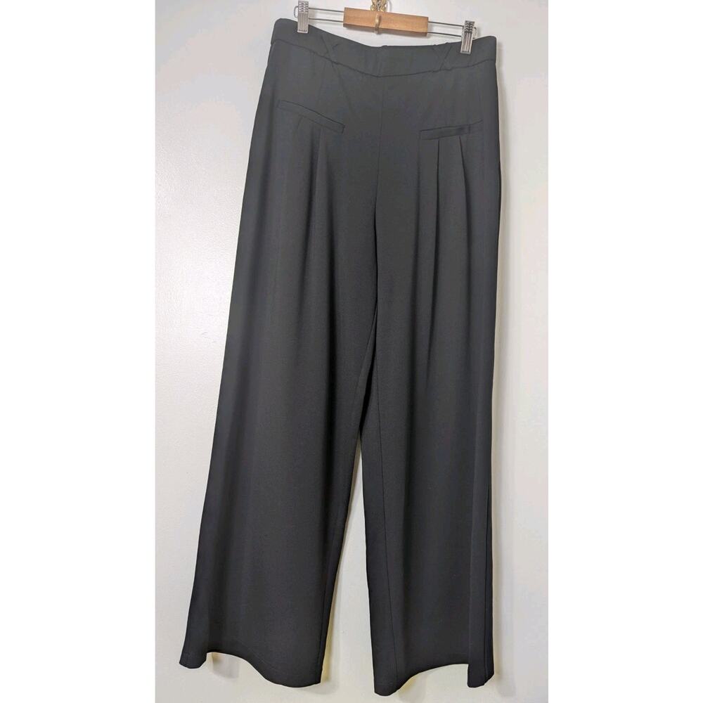 OGL Move Trousers Pants Womens M Black Stretch Wide Leg Pockets 30" inseam NEW